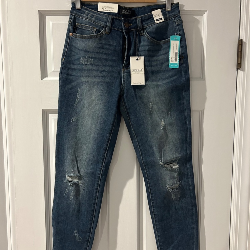 Judy Blue Adelene Mid Rise Girlfriend Jean - Picture 2 of 3